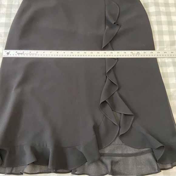 JOSEPH Ribkoff black skirt dress classic woven detailed embellishment crepe 14 - Picture 13 of 16
